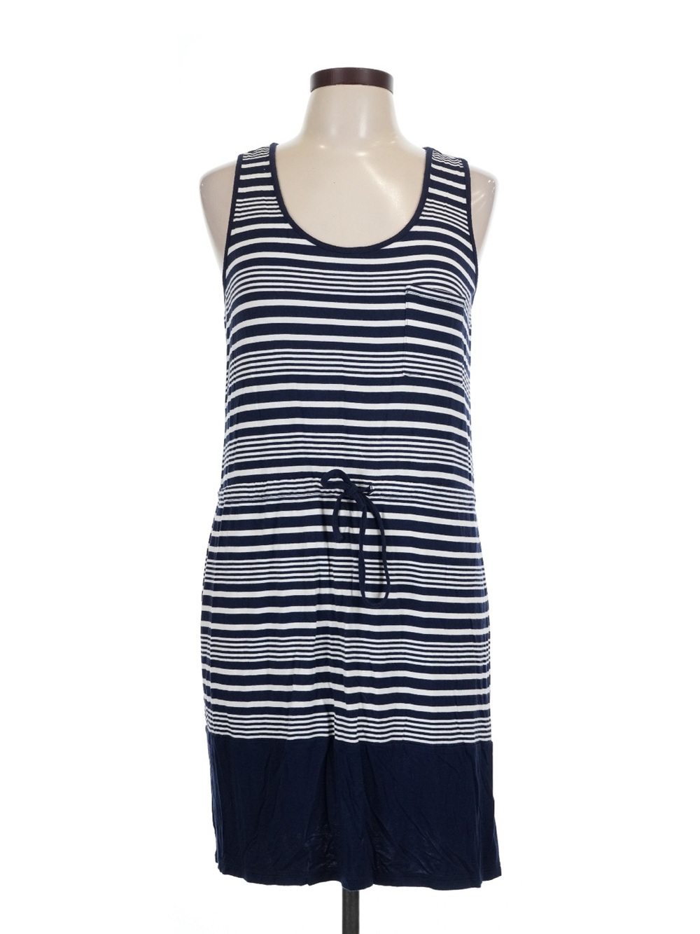 Olive & Oak Navy and White Striped Sleeveless Cover-Up Dress